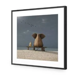 Little And Large, Square Acrylic Print Art -WALL ART DESGIN SALE little and large square acrylic print art with border black frame 37x37cm 515034