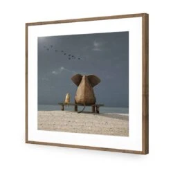 Little And Large, Square Acrylic Print Art -WALL ART DESGIN SALE little and large square acrylic print art with border natural frame 37x37cm 612416