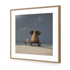 Little And Large, Square Acrylic Print Art -WALL ART DESGIN SALE little and large square acrylic print art with border oak frame 37x37cm 477875