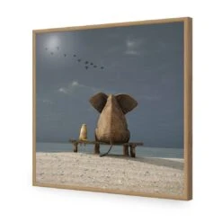 Little And Large, Square Acrylic Print Art -WALL ART DESGIN SALE little and large square acrylic print art without border oak frame 37x37cm 453081