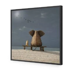 Little And Large, Square Acrylic Print Art -WALL ART DESGIN SALE little and large square acrylic print art without border oak frame 37x37cm 492192