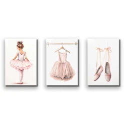 Little Ballerina 1 - Trio Art Set -WALL ART DESGIN SALE little ballerina 1 trio art set acrylic glass no border no frame 45x30cm 581780