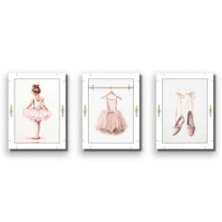 Little Ballerina 1 - Trio Art Set -WALL ART DESGIN SALE little ballerina 1 trio art set canvas rolled canvas 45x30cm 782394