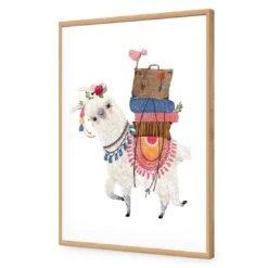 Llama Ride 18 Llama Ride -WALL ART DESGIN SALE llama ride acrylic glass no border oak frame 45x30cm 651940