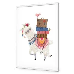 Llama Ride 17 Llama Ride -WALL ART DESGIN SALE llama ride acrylic glass no border white frame 45x30cm 983644