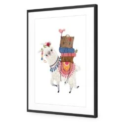 Llama Ride 11 Llama Ride -WALL ART DESGIN SALE llama ride acrylic glass with border black frame 45x30cm 151760