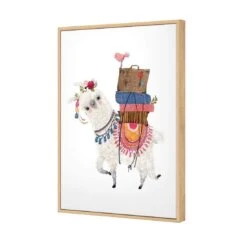 Llama Ride 7 Llama Ride -WALL ART DESGIN SALE llama ride canvas oak floating frame 45x30cm 200443