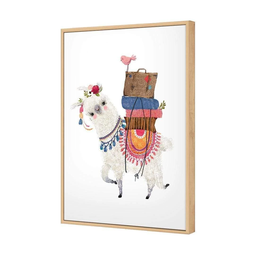 Llama Ride Llama Ride -WALL ART DESGIN SALE llama ride canvas oak floating frame 45x30cm 200443