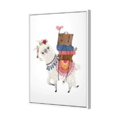 Llama Ride 6 Llama Ride -WALL ART DESGIN SALE llama ride canvas white floating frame 45x30cm 511872
