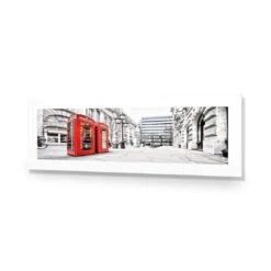 London Red Phone Booths (long) -WALL ART DESGIN SALE london red phone booths long acrylic glass with border no frame 90x30cm 699491