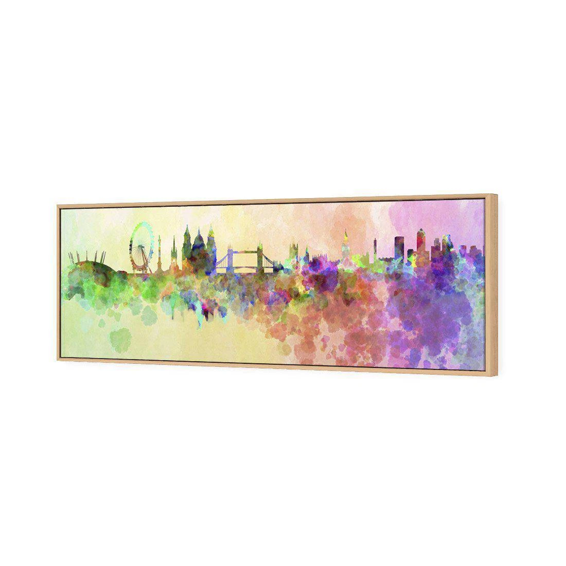 London Skyline Watercolour Canvas Art London Skyline Watercolour Canvas Art -WALL ART DESGIN SALE london skyline watercolour canvas art 60x20cm oak frame 887970