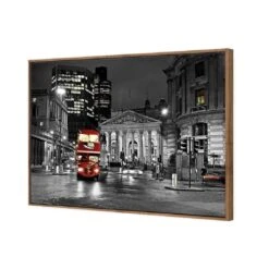 London Street -WALL ART DESGIN SALE london street canvas natural floating frame 45x30cm 243323