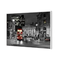 London Street -WALL ART DESGIN SALE london street canvas white floating frame 45x30cm 541008