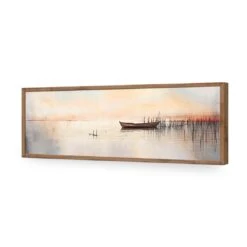 Lonely Boat 19 Lonely Boat -WALL ART DESGIN SALE lonely boat acrylic glass no border natural frame 90x30cm 554805