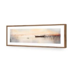 Lonely Boat 14 Lonely Boat -WALL ART DESGIN SALE lonely boat acrylic glass with border natural frame 90x30cm 586518
