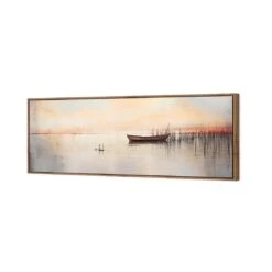 Lonely Boat 8 Lonely Boat -WALL ART DESGIN SALE lonely boat canvas natural frame 60x20cm 471504