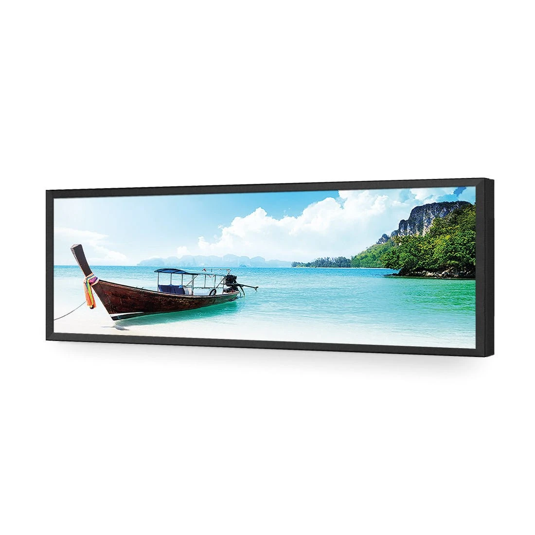Long Thai Boat (Long) Long Thai Boat (Long) -WALL ART DESGIN SALE long thai boat long acrylic glass no border black frame 90x30cm 229762