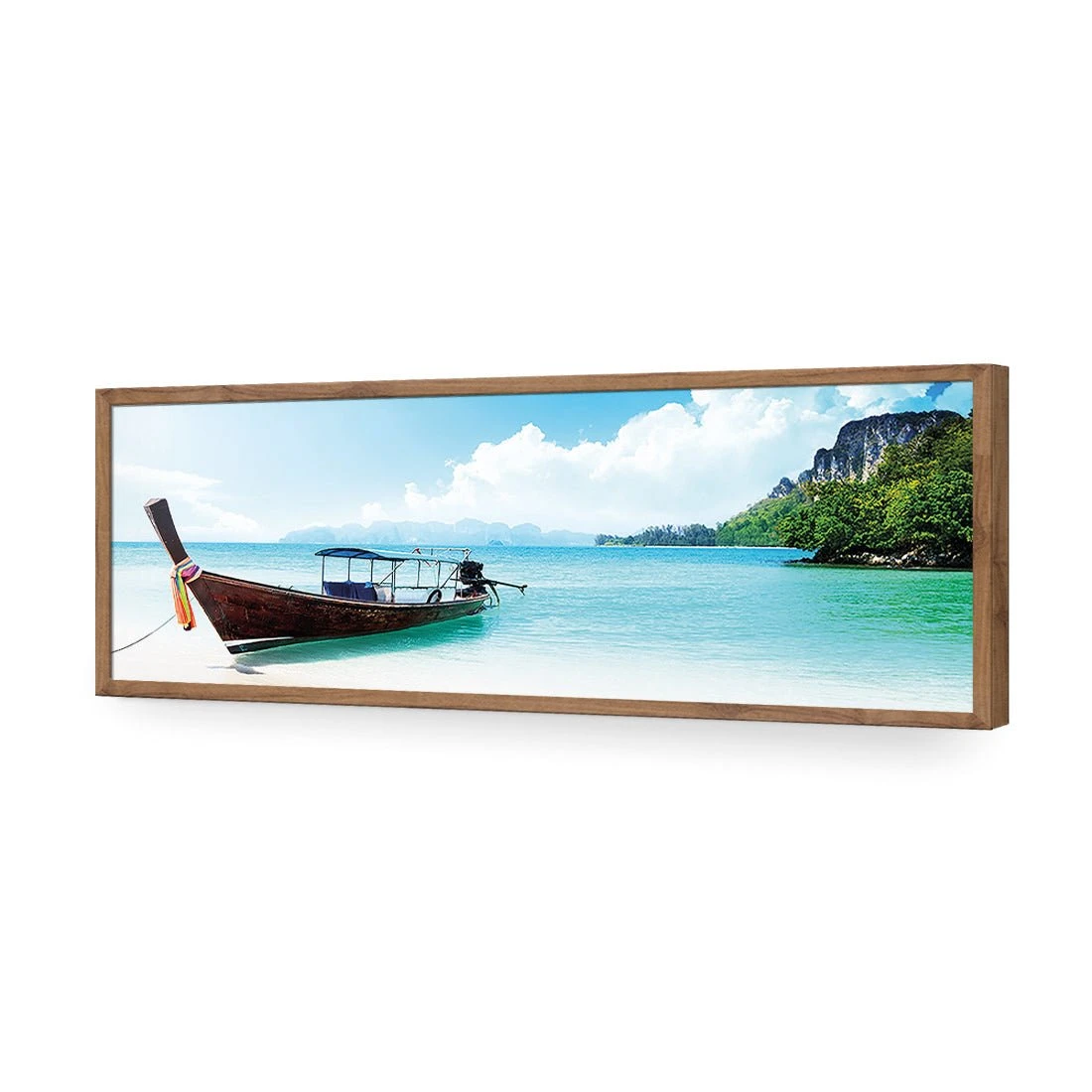 Long Thai Boat (Long) Long Thai Boat (Long) -WALL ART DESGIN SALE long thai boat long acrylic glass no border natural frame 90x30cm 539031