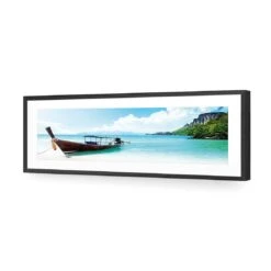 Long Thai Boat (Long) 10 Long Thai Boat (Long) -WALL ART DESGIN SALE long thai boat long acrylic glass with border black frame 90x30cm 424632