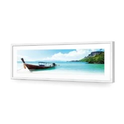 Long Thai Boat (Long) 11 Long Thai Boat (Long) -WALL ART DESGIN SALE long thai boat long acrylic glass with border white frame 90x30cm 292054