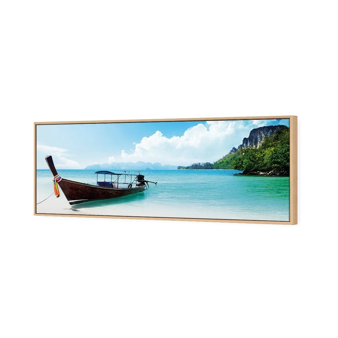 Long Thai Boat (Long) Long Thai Boat (Long) -WALL ART DESGIN SALE long thai boat long canvas oak floating frame 60x20cm 572110