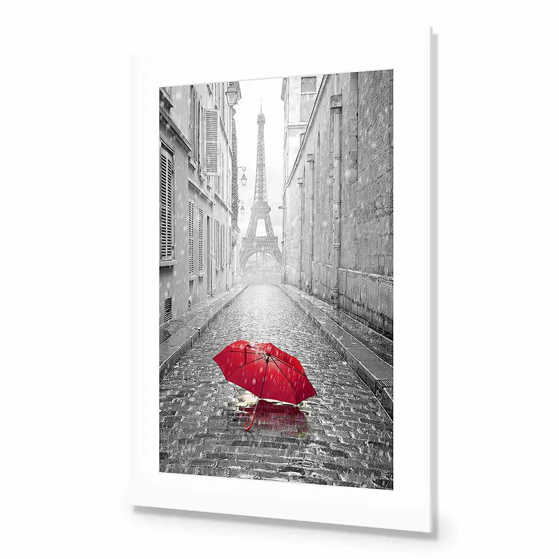 Lost Umbrella In Paris, Red Acrylic Print Art Lost Umbrella In Paris, Red Acrylic Print Art -WALL ART DESGIN SALE lost umbrella in paris red acrylic print art with border no frame 45x30cm 123773