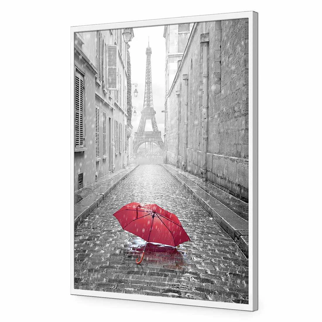 Lost Umbrella In Paris, Red Acrylic Print Art Lost Umbrella In Paris, Red Acrylic Print Art -WALL ART DESGIN SALE lost umbrella in paris red acrylic print art without border white frame 45x30cm 931302