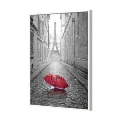 Lost Umbrella In Paris, Red Canvas Art 5 Lost Umbrella In Paris, Red Canvas Art -WALL ART DESGIN SALE lost umbrella in paris red canvas art 45x30cm white frame 190614