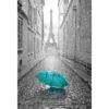 Lost Umbrella In Paris, Teal Canvas Art -WALL ART DESGIN SALE lost umbrella in paris teal canvas art 45x30cm no frame 931432