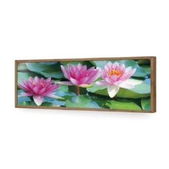 Lotus Dream (long) 18 Lotus Dream (long) -WALL ART DESGIN SALE lotus dream long acrylic glass no border natural frame 90x30cm 519550