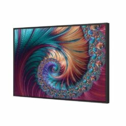 Luxe Spiral Canvas Art -WALL ART DESGIN SALE luxe spiral canvas art 45x30cm black frame 909866