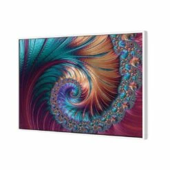 Luxe Spiral Canvas Art -WALL ART DESGIN SALE luxe spiral canvas art 45x30cm white frame 597452