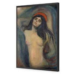 Madonna By Edvard Munch -WALL ART DESGIN SALE madonna by edvard munch acrylic glass no border black frame 45x30cm 916573