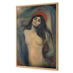 Madonna By Edvard Munch -WALL ART DESGIN SALE madonna by edvard munch acrylic glass no border oak frame 45x30cm 941600