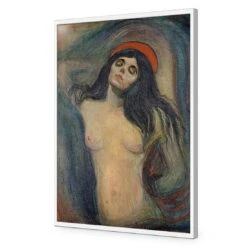 Madonna By Edvard Munch -WALL ART DESGIN SALE madonna by edvard munch acrylic glass no border white frame 45x30cm 322531