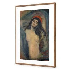 Madonna By Edvard Munch -WALL ART DESGIN SALE madonna by edvard munch acrylic glass with border natural frame 45x30cm 551660
