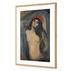 Madonna By Edvard Munch -WALL ART DESGIN SALE madonna by edvard munch acrylic glass with border oak frame 45x30cm 955444