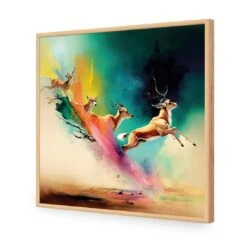 Magic Flight -WALL ART DESGIN SALE magic flight acrylic glass no border oak frame 37x37cm 598112