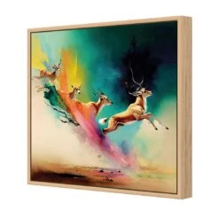 Magic Flight -WALL ART DESGIN SALE magic flight canvas oak floating frame 37x37cm 737239