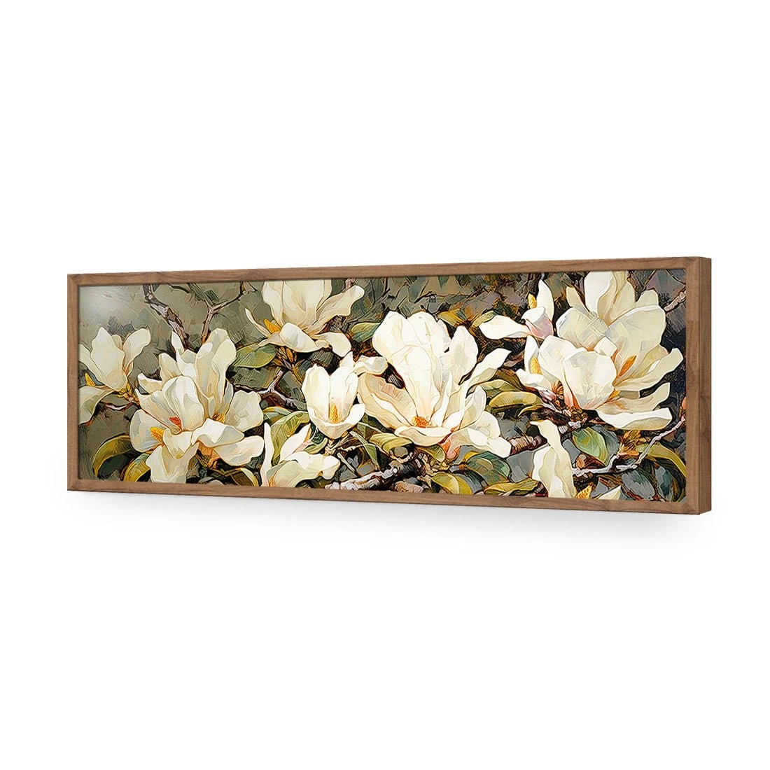 Magnolia Branch Magnolia Branch -WALL ART DESGIN SALE magnolia branch acrylic glass no border natural frame 90x30cm 980596