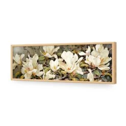 Magnolia Branch 17 Magnolia Branch -WALL ART DESGIN SALE magnolia branch acrylic glass no border oak frame 90x30cm 472036