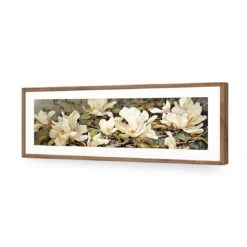 Magnolia Branch 13 Magnolia Branch -WALL ART DESGIN SALE magnolia branch acrylic glass with border natural frame 90x30cm 435367