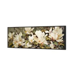 Magnolia Branch 4 Magnolia Branch -WALL ART DESGIN SALE magnolia branch canvas black floating frame 60x20cm 980426