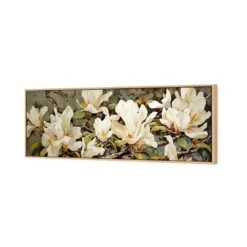 Magnolia Branch 6 Magnolia Branch -WALL ART DESGIN SALE magnolia branch canvas oak floating frame 60x20cm 213320