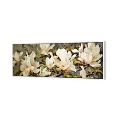 Magnolia Branch 5 Magnolia Branch -WALL ART DESGIN SALE magnolia branch canvas white floating frame 60x20cm 774020