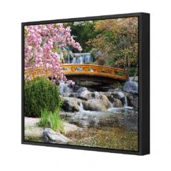 Magnolia Garden Bridge (square) -WALL ART DESGIN SALE magnolia garden bridge square canvas stretched canvas 37x37cm 812658