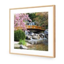 Magnolia Garden Bridge (square) -WALL ART DESGIN SALE magnolia garden bridge square canvas stretched canvas 37x37cm 928949