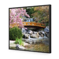 Magnolia Garden Bridge (square) -WALL ART DESGIN SALE magnolia garden bridge square canvas stretched canvas 37x37cm 952255