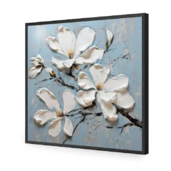Magnolia On Blue I 15 Magnolia On Blue I -WALL ART DESGIN SALE magnolia on blue i acrylic glass no border black frame 37x37cm 116801