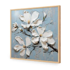 Magnolia On Blue I 17 Magnolia On Blue I -WALL ART DESGIN SALE magnolia on blue i acrylic glass no border oak frame 37x37cm 769618